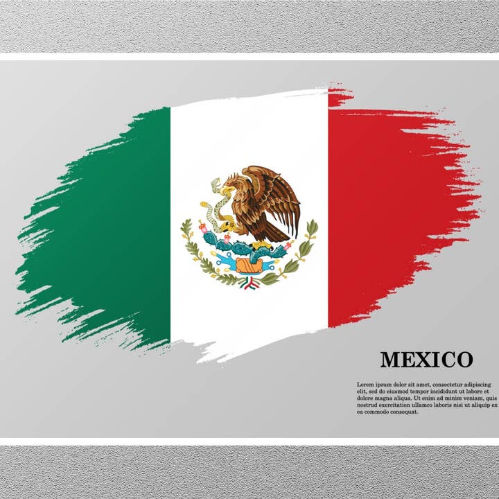 Mexico Flag 6 Travel Sticker for wholesale by GraffMerch.com