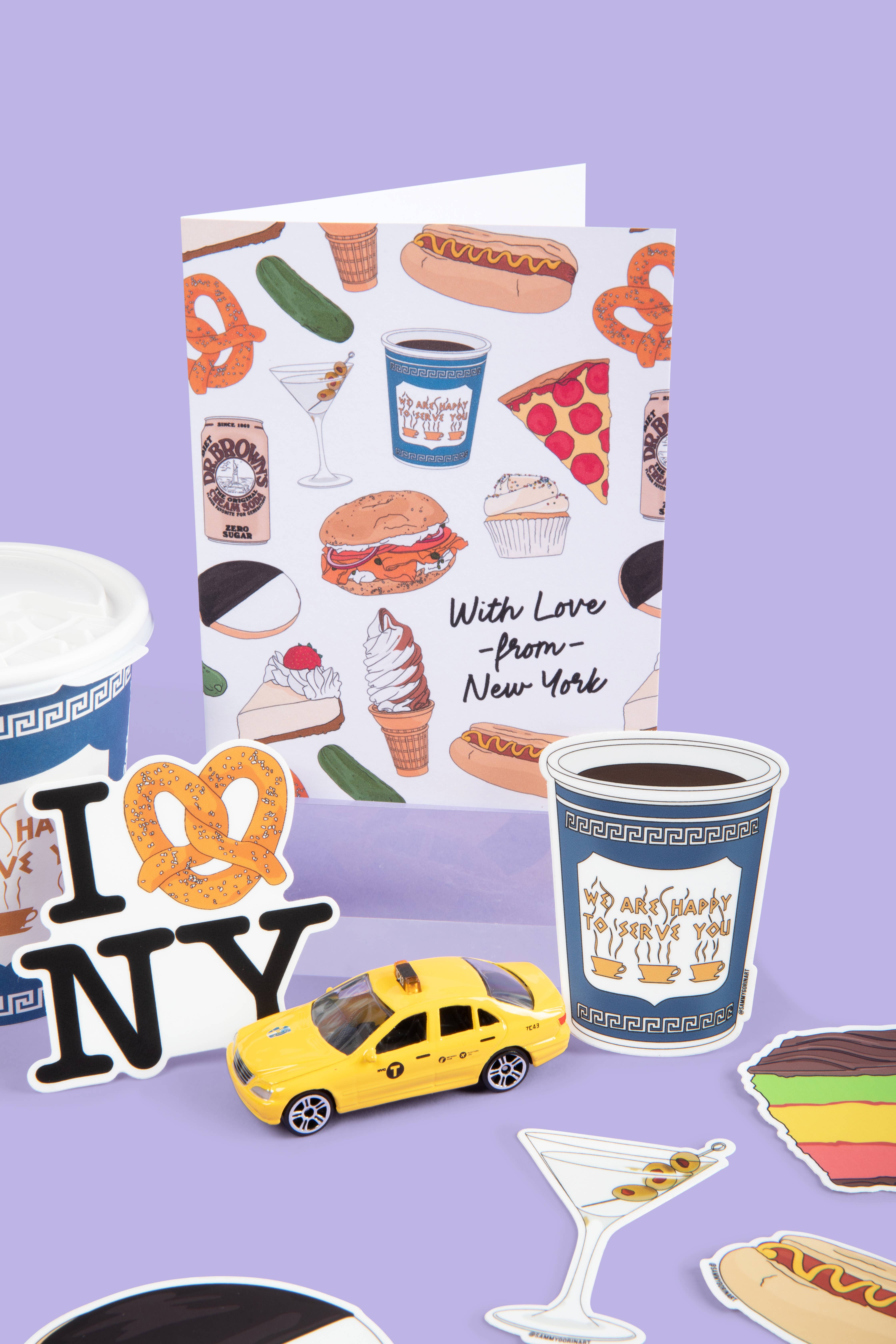 Sammy Gorin LLC - Wholesale Gewone wenskaart - Met liefde van NY Food Card1