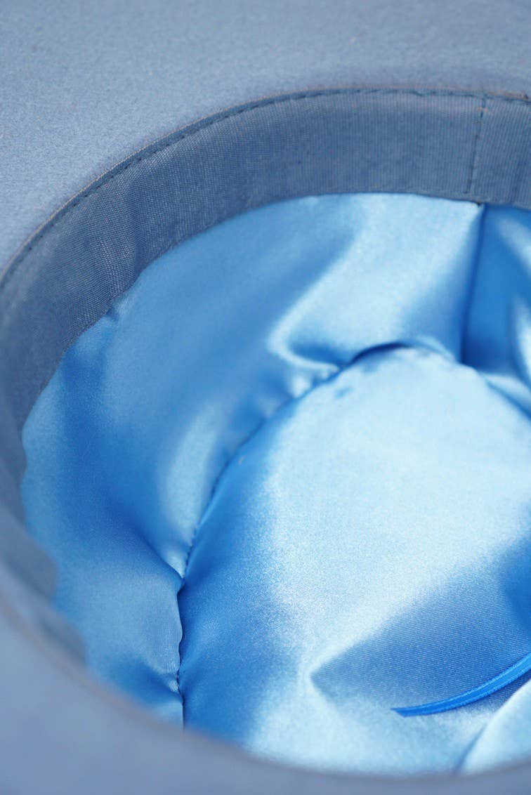 Olive & Pique – Engroshandel Fedora - Unisex – BARRY - Signatur 100% uldfilt rancherhue, pulverblå2