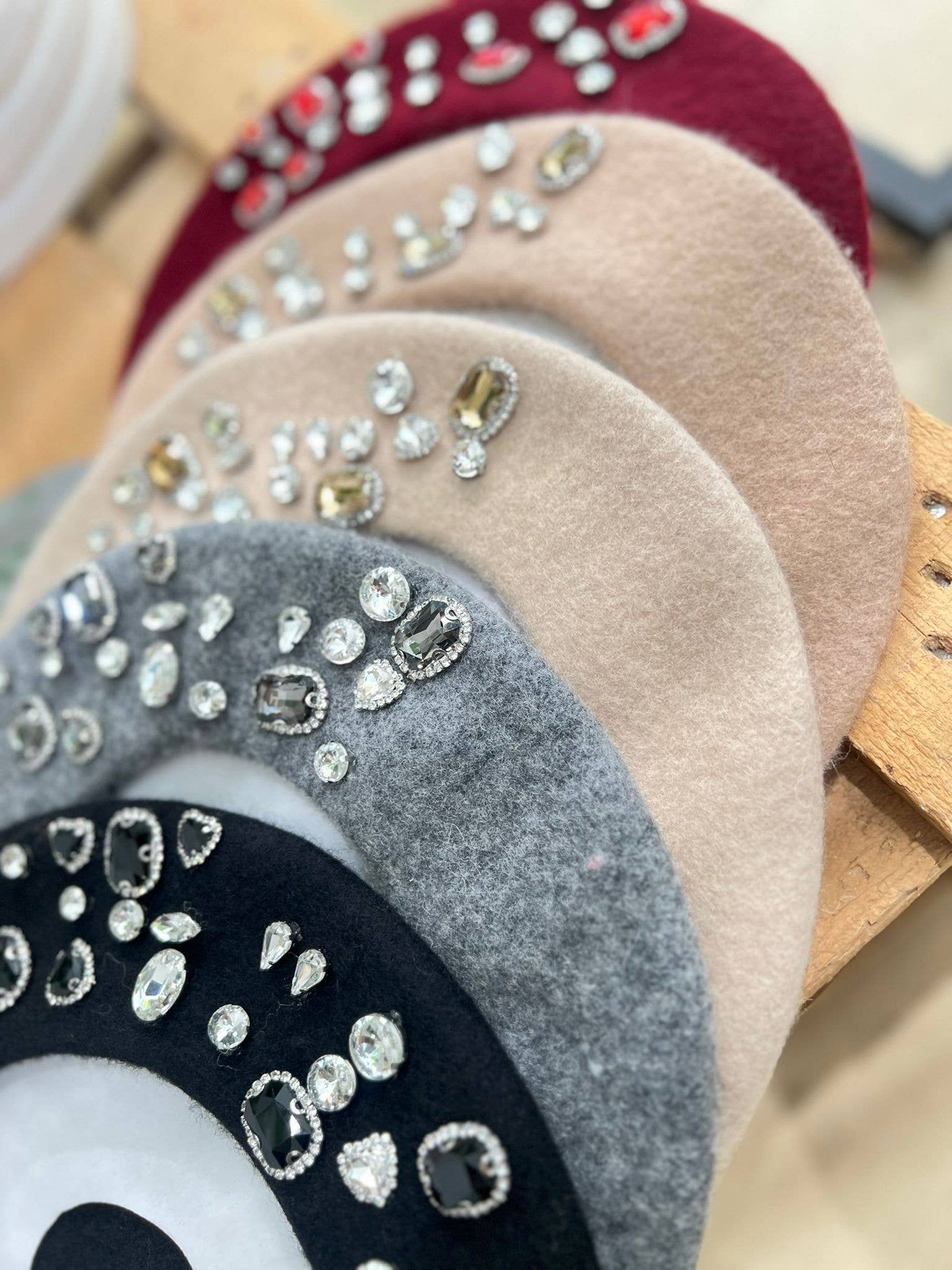 ADORA - Wholesale Beret - Women's - Cap with jewel detail1