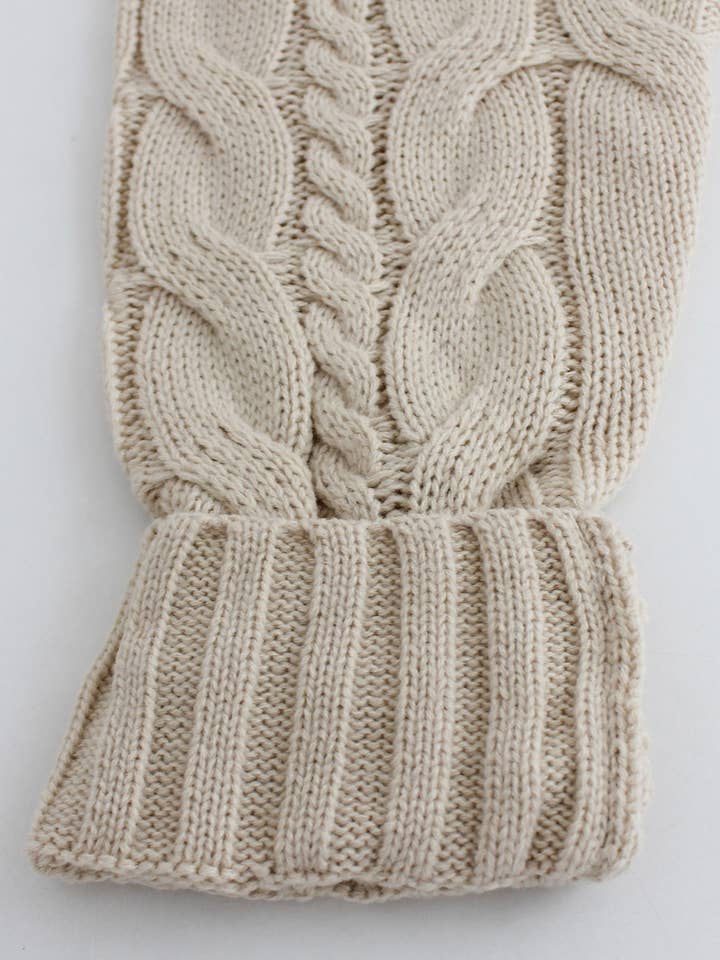 alberalkirk - Wholesale Cardigan - Dames - Chunky Kabelgebreide Lange Vestjas N5A0354