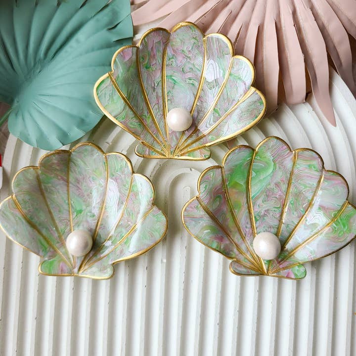 Con Alma Handmade Goods - Wholesale Jewelry Dish - Mermaid Shell Trinket Dish