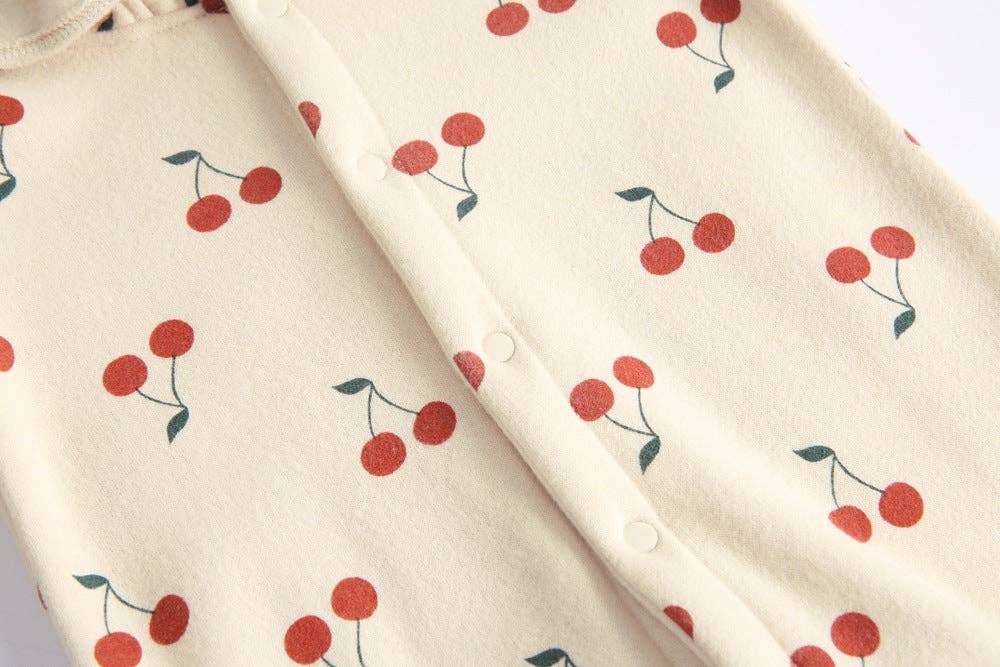 MyKids-USA® - Vendita all'ingrosso Tutina - Neonati - Pagliaccetto monopetto da bambina con stampa di ciliegie5