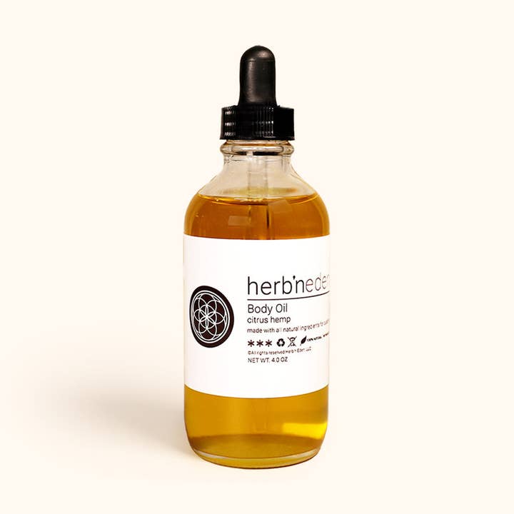 Citrus Hemp Body Oil for wholesale by Herb'N Eden