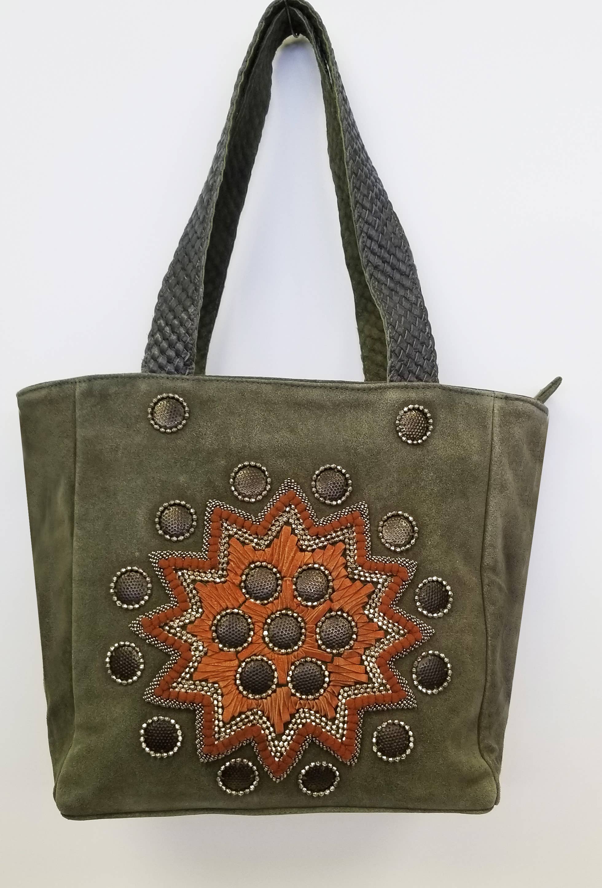 Ricki designs - Wholesale Tote Bag - Women's - LEATHER SUEDE TOTE BOHO EMBROIDERED6