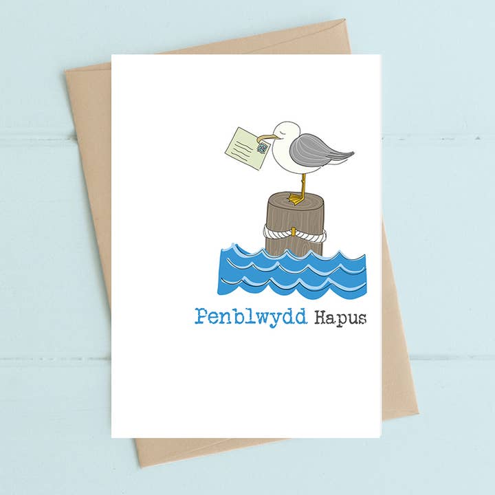Tarjeta galesa Penblwydd Hapus (feliz cumpleaños) para venta al por mayor de Dandelion Stationery