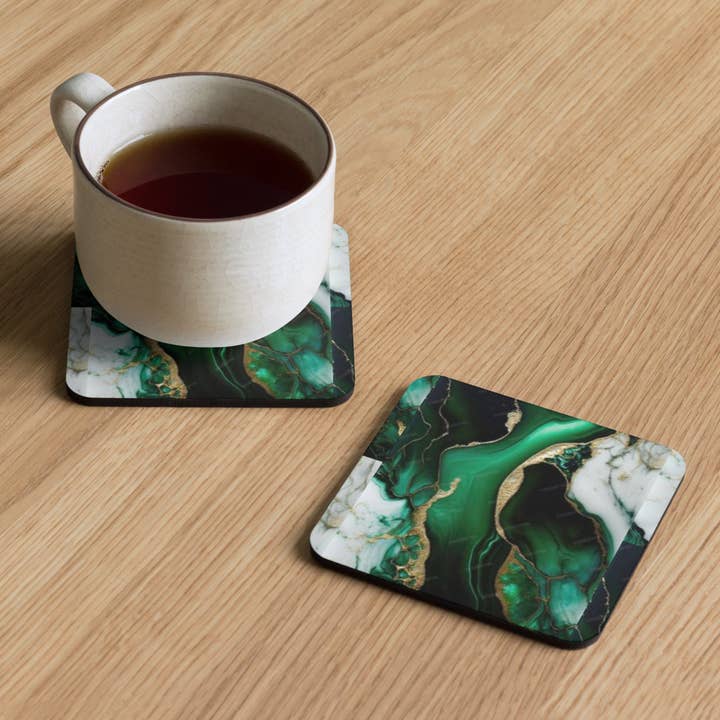 Cork-back coaster for wholesale by Black Queens Essentials