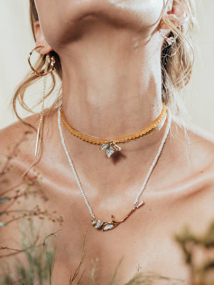 Provenzal Breeze Beaded pearl Necklace for wholesale by Câpâ