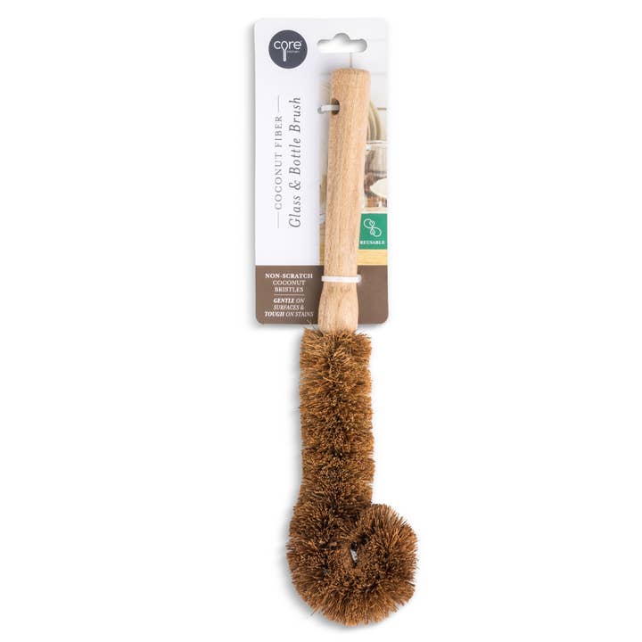 Natural Coconut Narrow Cleaning Brush for wholesale by Core Home