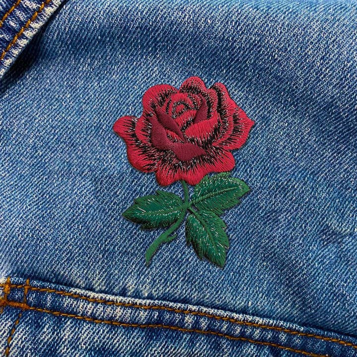 Red Rose Patch for wholesale by Kosmic Soul