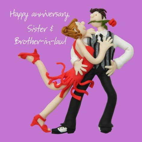 Carte d'anniversaire - Sister & Brother-In-Law pour la vente par Inky Blue Ltd t/a Holy Mackerel