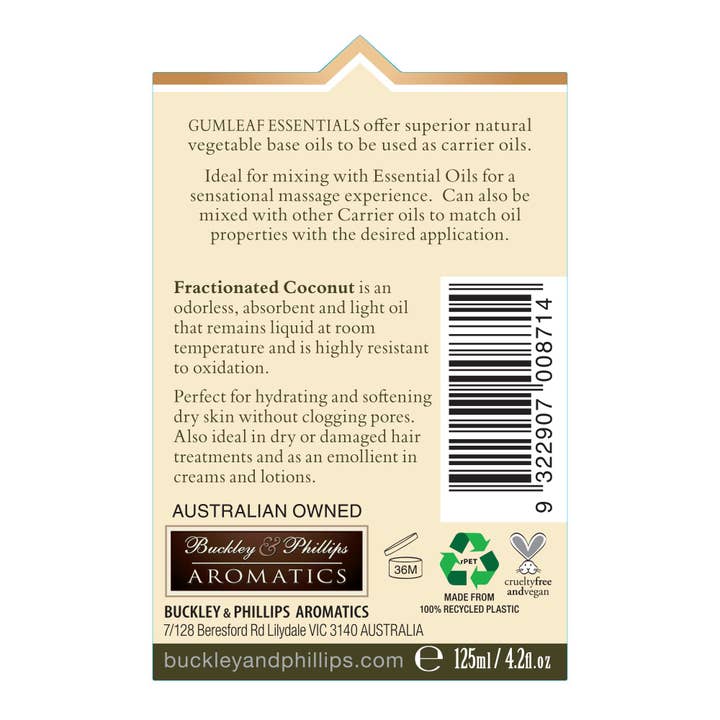 Buckley & Phillips Aromatics - Wholesale Bath/Body Oil - Fractionated Coconut Carrier Oil1