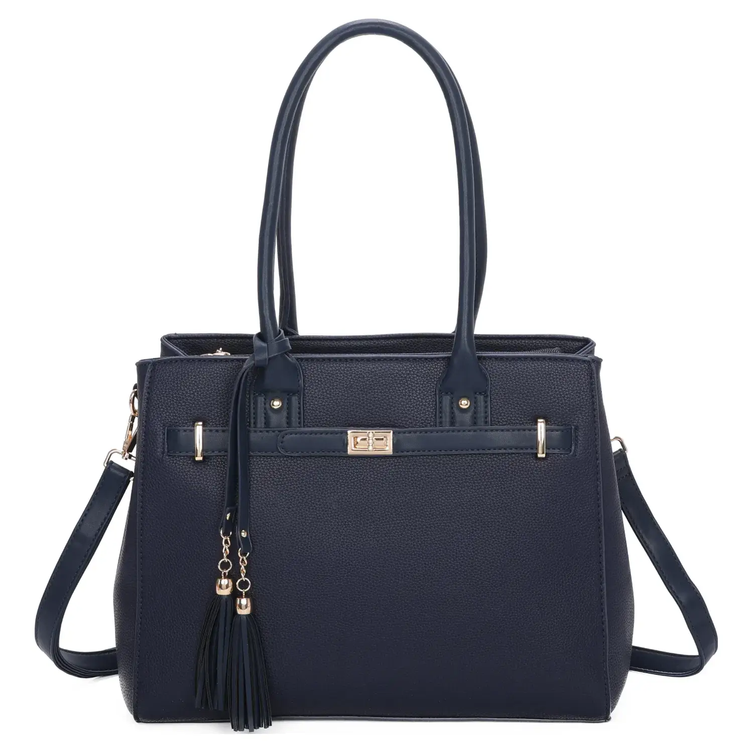 Superbia - Wholesale Handtas met handvat - Dames - Superbia grote tweekleurige draagtas met kwastje aan de voorkant, A4, 93144