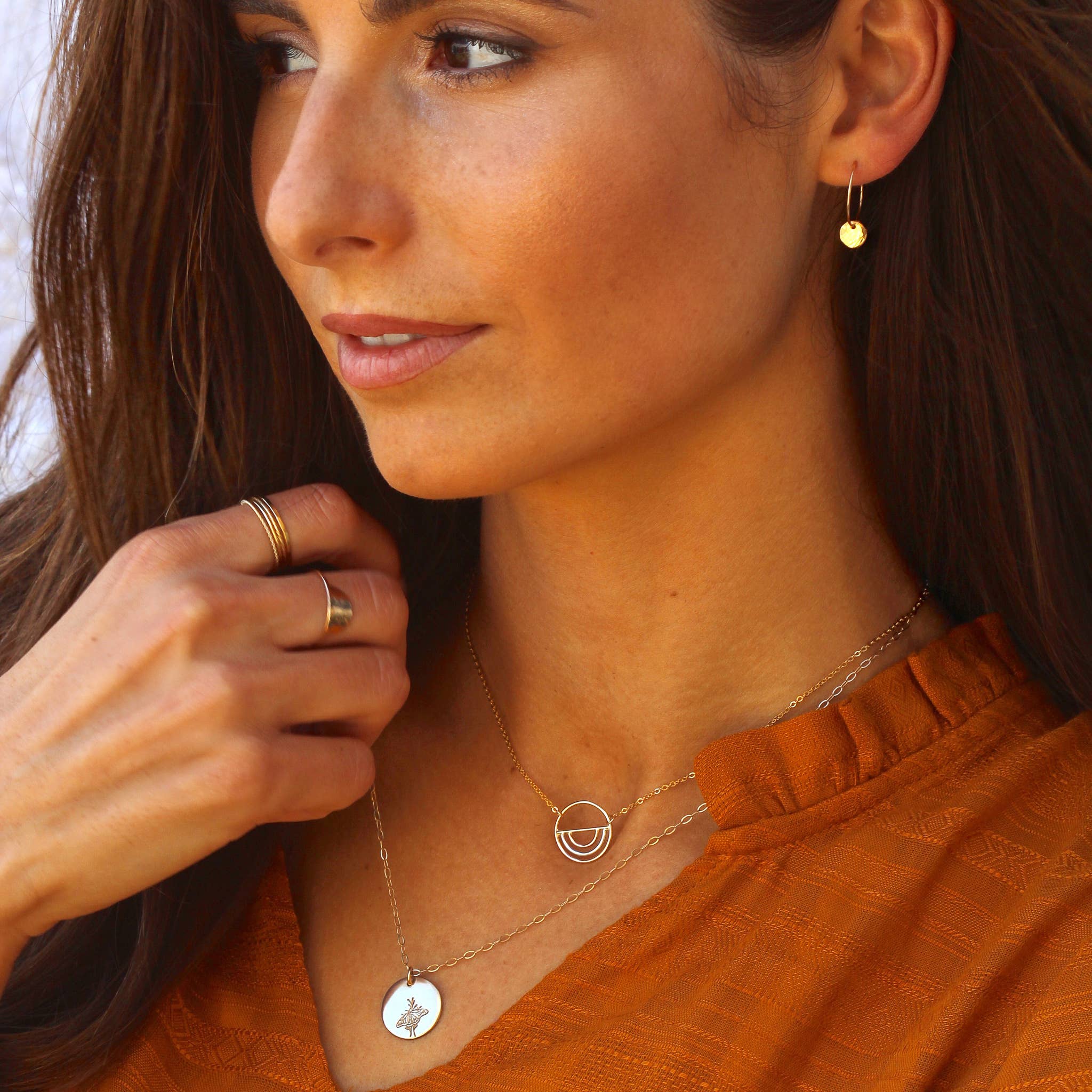 Everly Made - Wholesale Pendant/Charm Necklace - The Arc Sterling Silver Pendant Necklace2