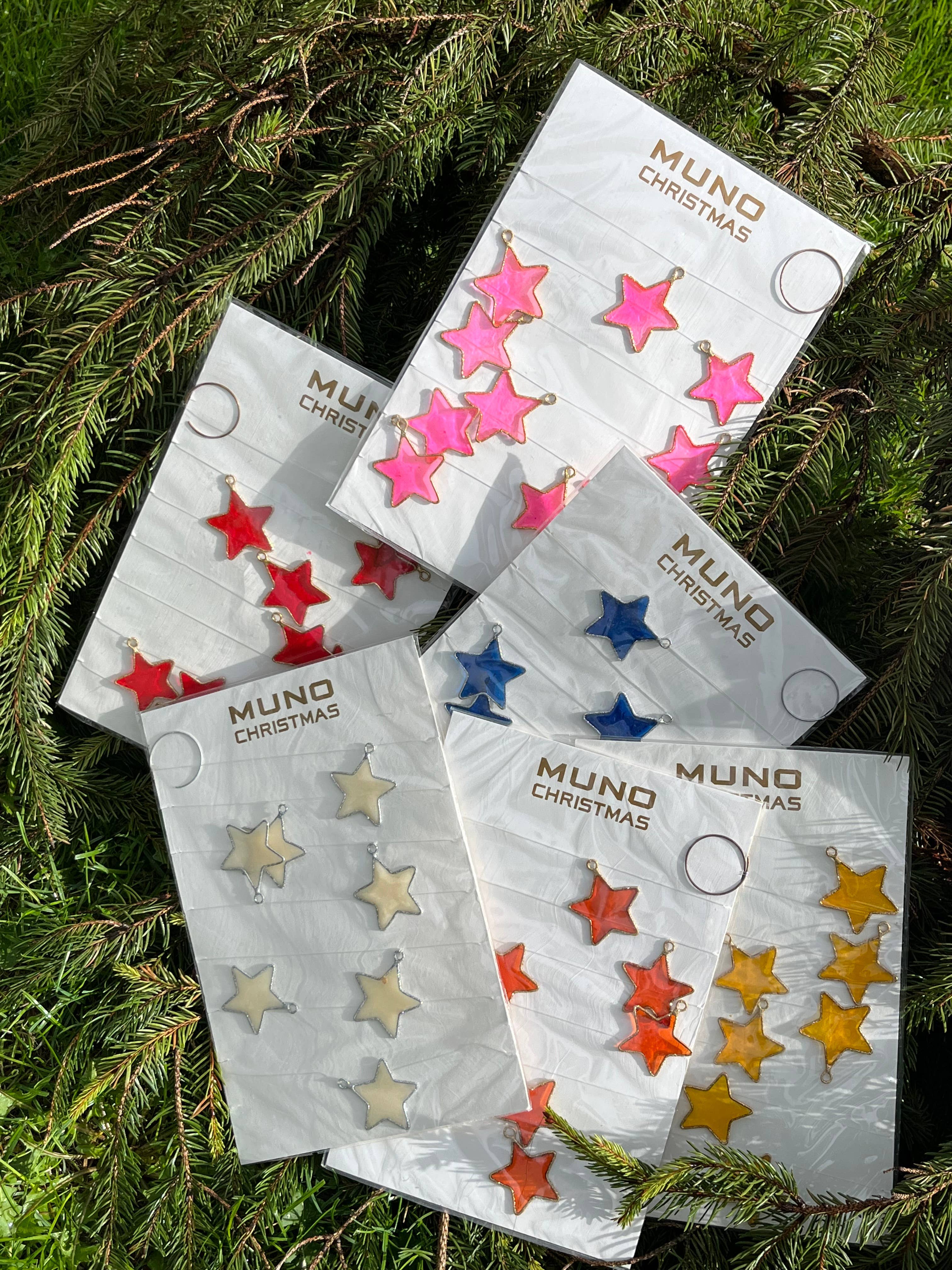 Muno - Wholesale Bunting/Garland - Set of 13 stars & hearts Christmas garlands1