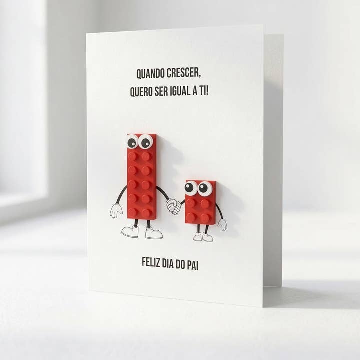 Vykort gjort med Lego-bitar - Fars dag (1 barn) för wholesale av BRICKS