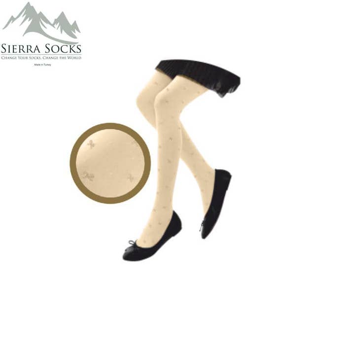 Wear Sierra - Wholesale Tights - Kids - Girl's Bow Patterned Tights - Infant to Teen Sizes