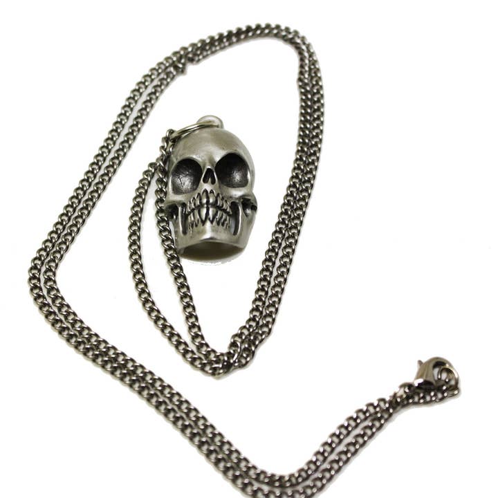 Collar con colgante de calavera All Business para venta al por mayor de JAC ZAGOORY DESIGNS