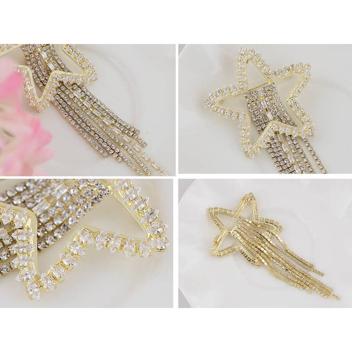 AK Brand - Wholesale Brooch - Colored Twinkle Bling Star Brooch Pin11