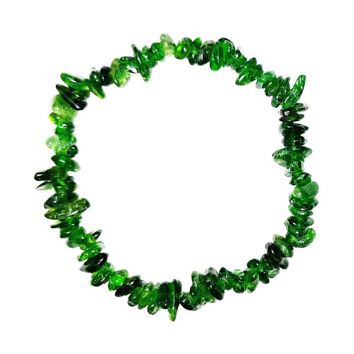 France Mineraux - Wholesale Beaded Bracelet - Diopside Bracelet - Baroque 19 cm0