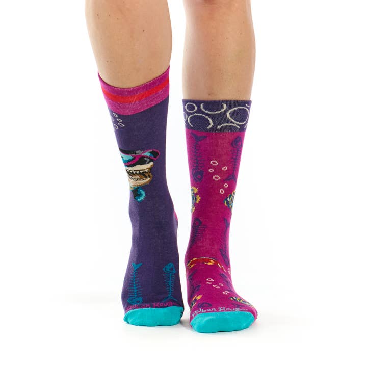 Ruban Rouge - Wholesale Socks - Unisex - Shark sock - mismatched - 35/38 - 39/42 - 43/462