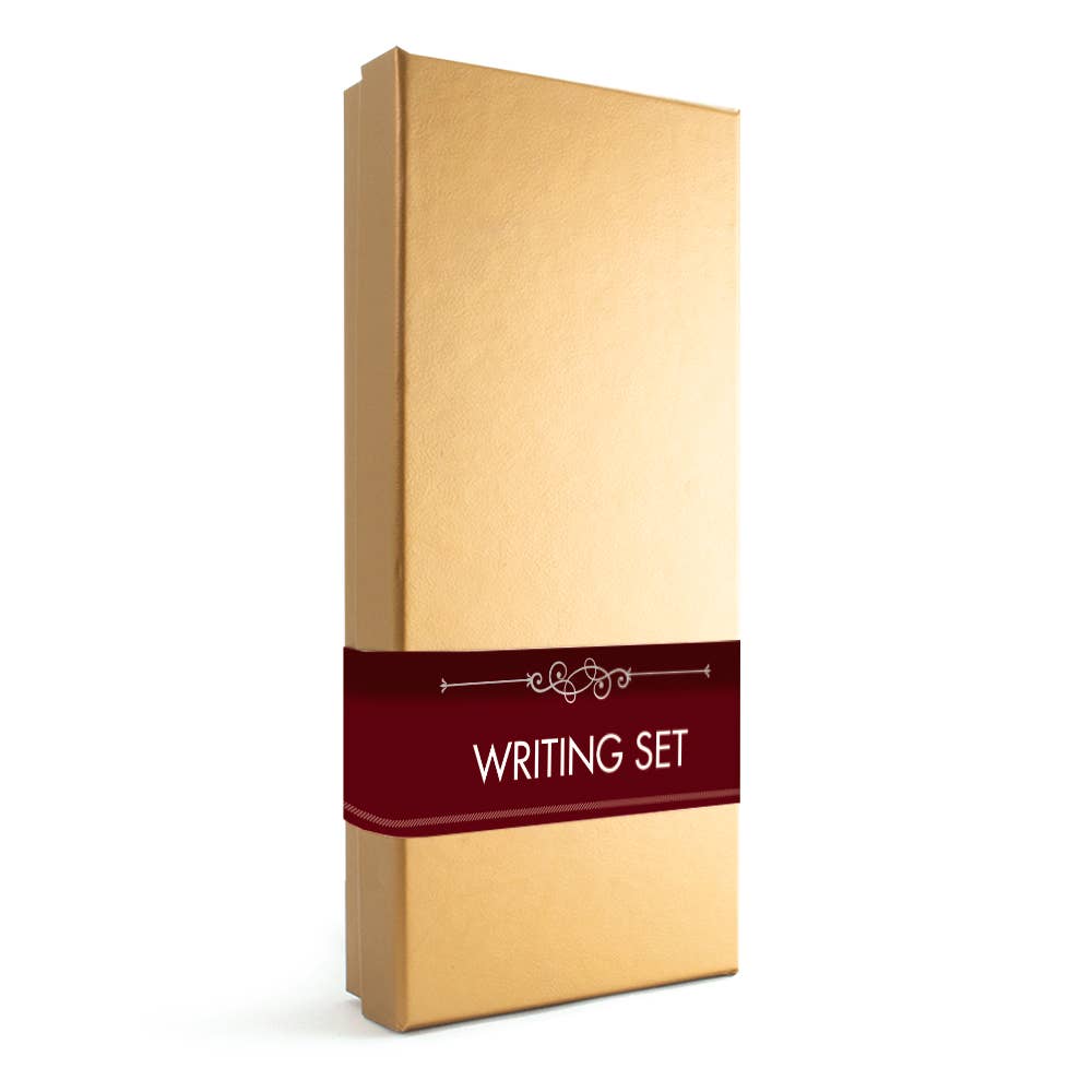 MUSEUM WEBSHOP - Wholesale Pen - Set kalligrafie schrijven in lichte gouden doos met rode pen2