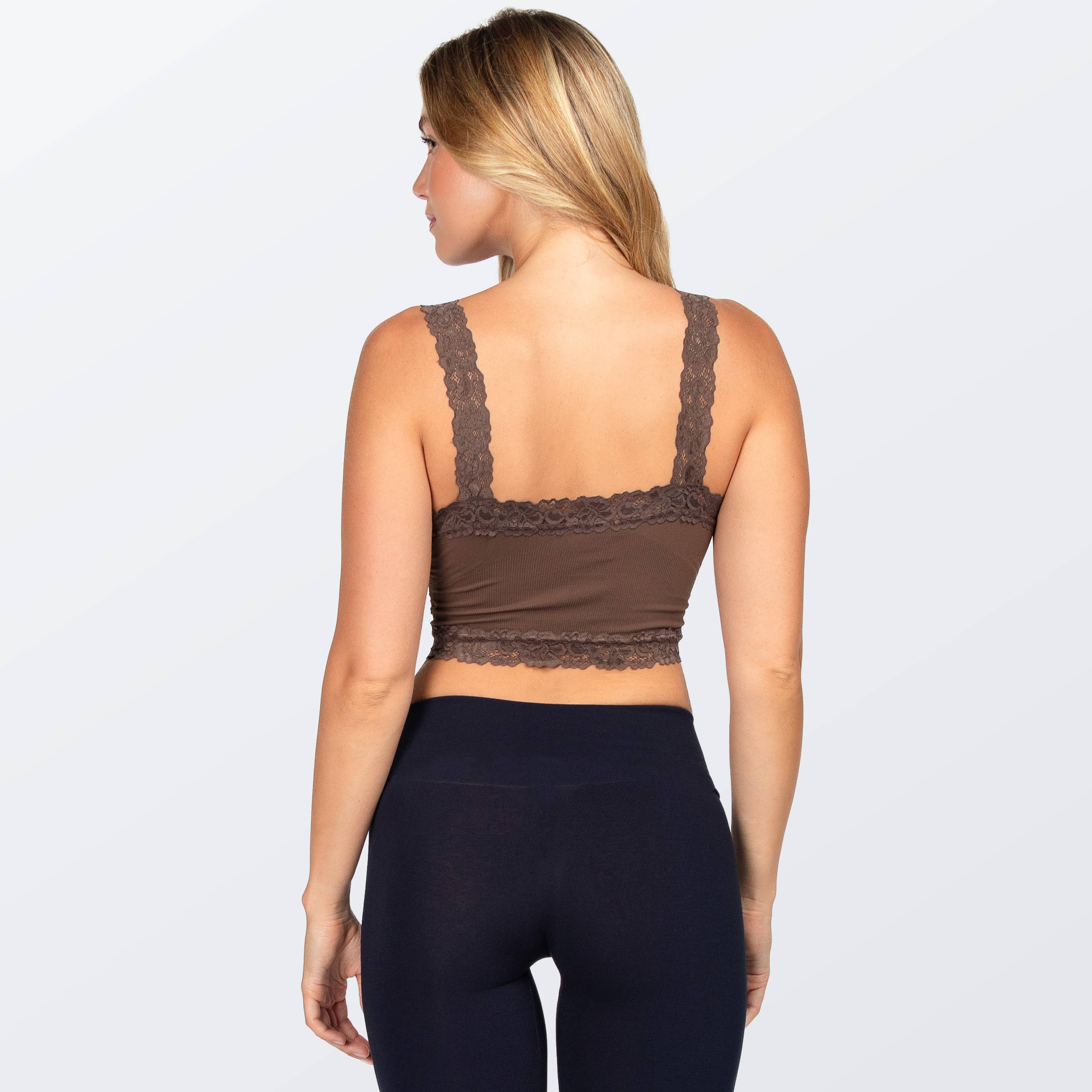 Friday Best - Wholesale Camisole - Women's - Seamless Bralette Camisole with Lace Straps13