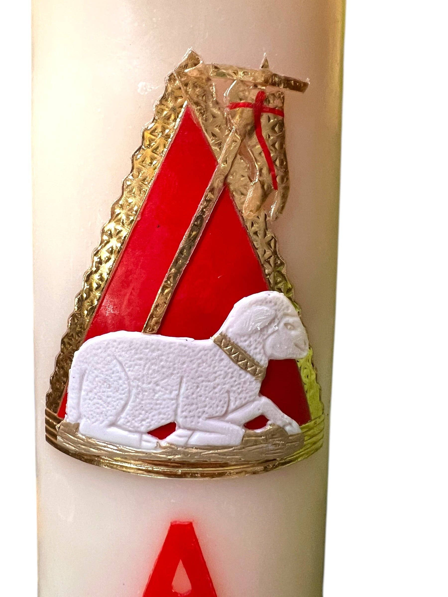 SAN JUDITAS RELIGIOUS ARTICLES - Wholesale Pillar Candle - 20" DECORATED WAX PASCHAL CANDLE1