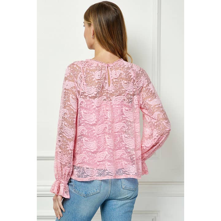 Winslow Collection - Wholesale Blouse - Women's - VINTAGE GRACE LACE TOP WITH CAMI LINING6