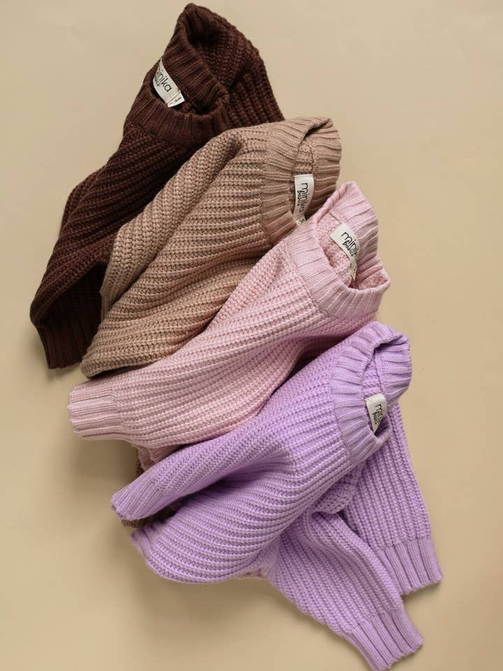 Minika - Wholesale Knit Sweater - Baby - Knit sweater - Cacao