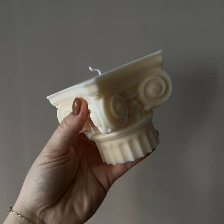 Agaboo Candle - Wholesale Novelty Candle - Roman Column Candle 3-1/4x3-3/4in - Sculptural2