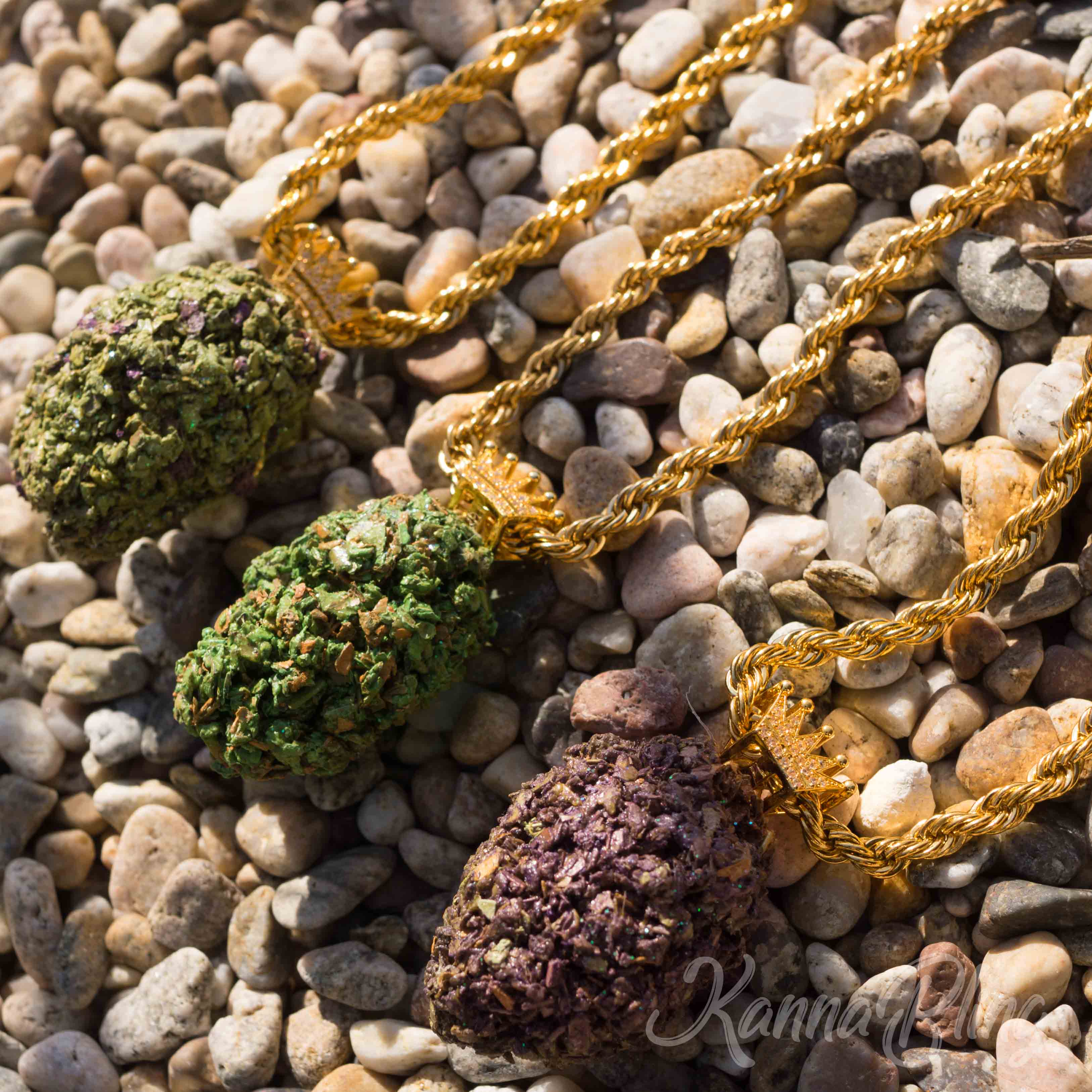 Kannabling - Wholesale Pendant/Charm Necklace - KannaBling - Crown Bail Gold Rope Chain 30"3