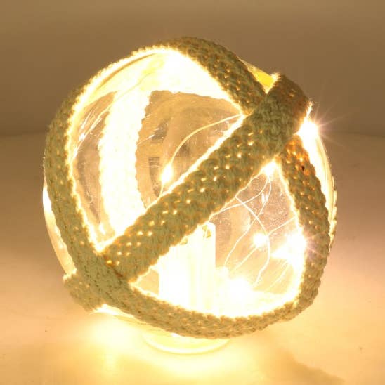 Lampada Palla Vetro Mare Con Led E Corda Ø12,7 CM per la vendita all'ingrosso da parte di Vacchetti
