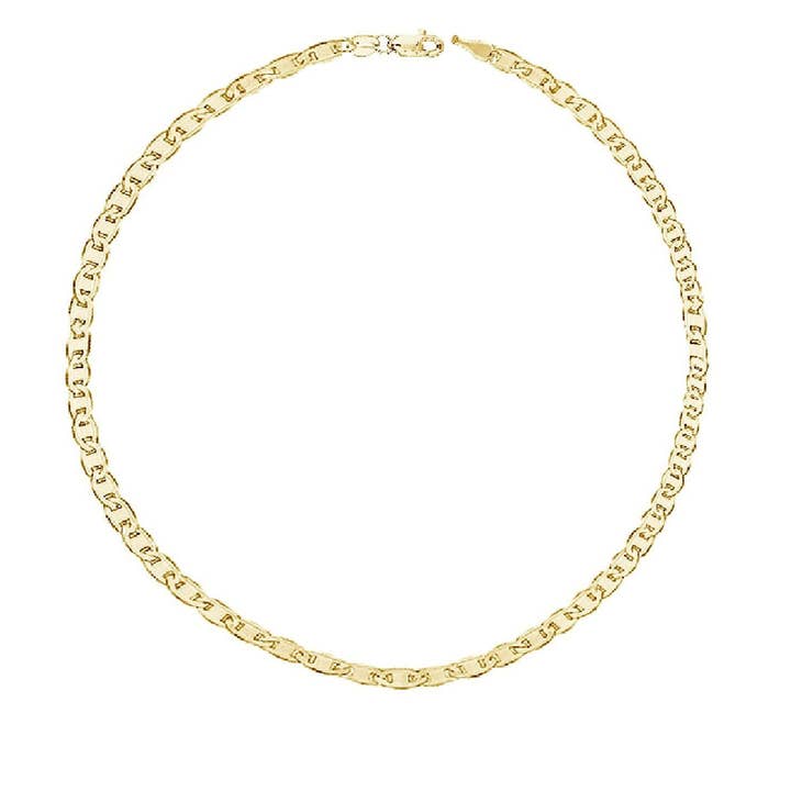 The Diamond Deal 10k SOLID Yellow Gold 3.2mm Shiny Mens Mariner-Link Chain Necklace or Bracelet Bangle or Foot Anklet for Pendants and Charms with Lobster-Claw Clasp ( 7" 10", 16", 18" 20" 22" 24?) and other Purchase Wholesale anklet men. Free Returns & Net 60 Terms on Faire trending on Faire.