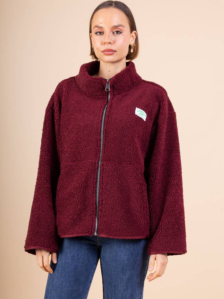 Pépouz' Paris - Wholesale Fleece - Women's - Fleece jacket with zipper closure and patch PV256010