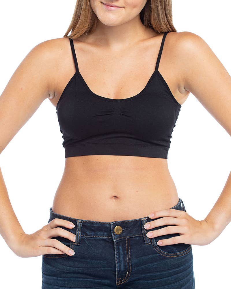 Malibu Sugar - Wholesale Camisole - Women's - Seamless Bra Cami (Junior/Womens) With Removable Pads0