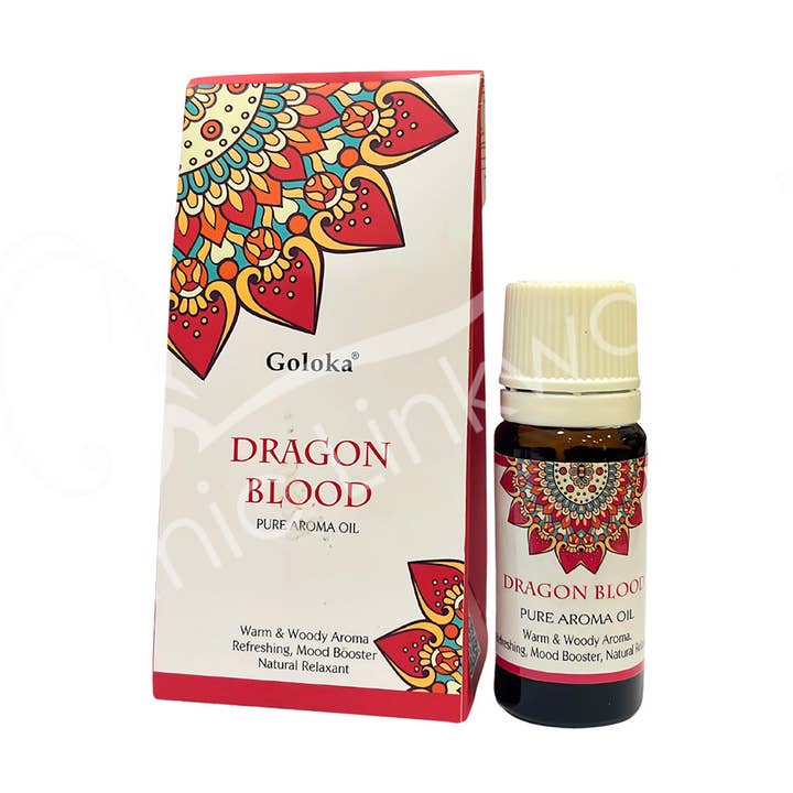 Oceanic Linkways Inc - Wholesale Spiritual Stone/Crystal - (PK 12)AROMA OIL - GOLOKA DRAGON BLOOD (PK 12) 10 ML0