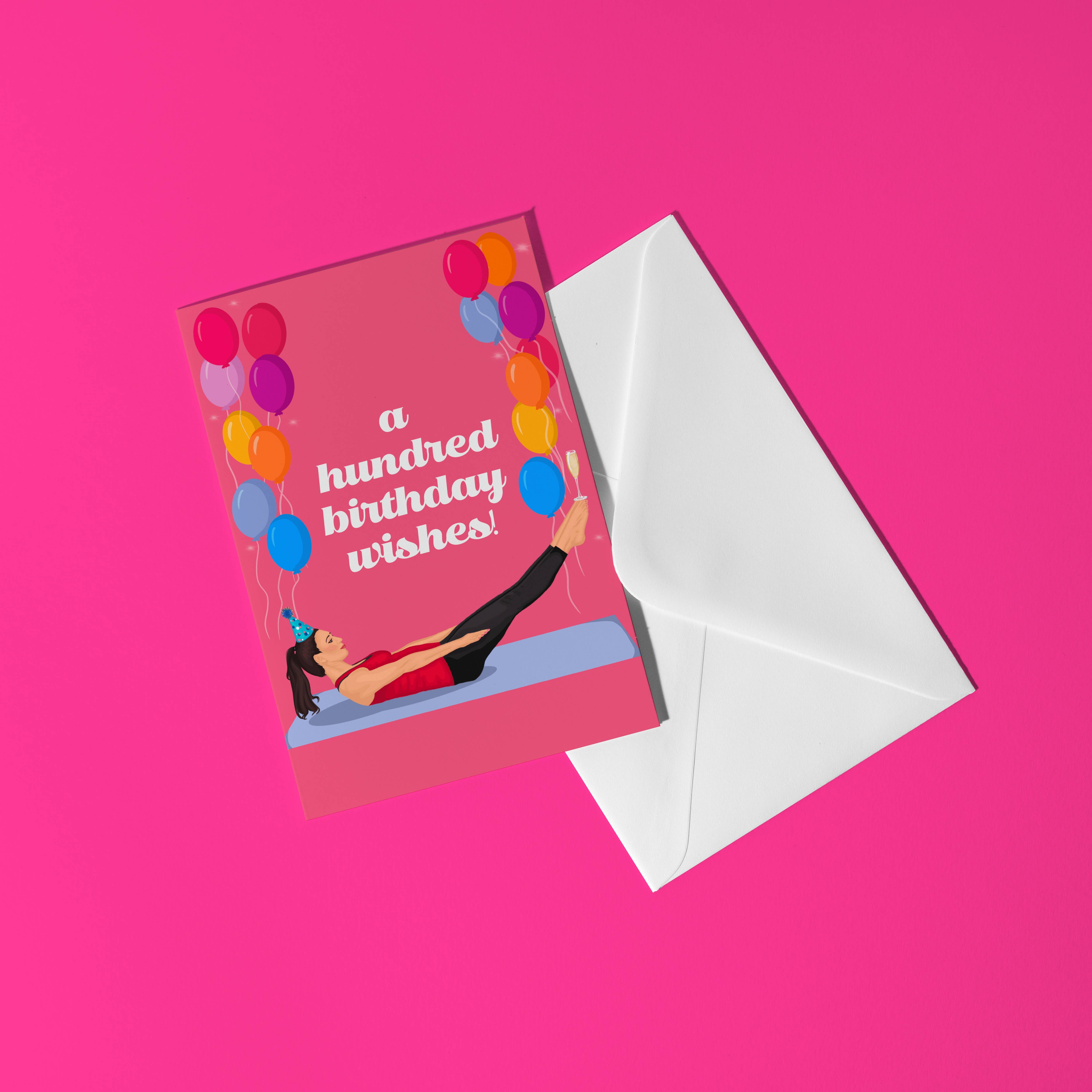 by Rosybum - Wholesale Birthday Card - A Hundred Birthday Wishes Pilates Birthday Card3