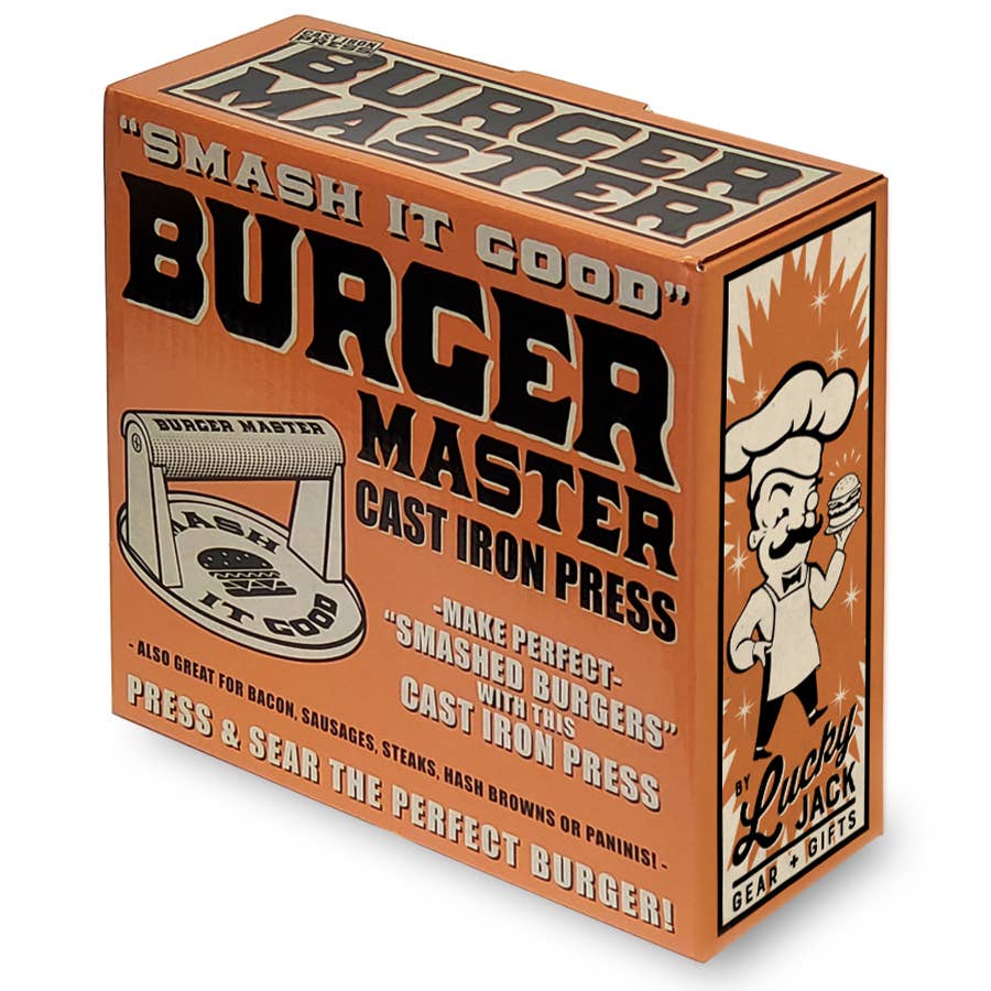 Lucky Jack - Vendita all'ingrosso Utensile per barbecue - Burger Master – Pressa in ghisa per griglia3