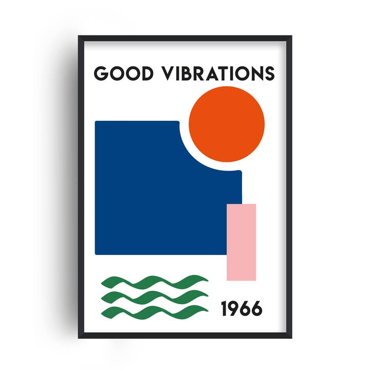 Impressão artística Giclée abstrata retrô de boas vibrações por atacado de Fanclub