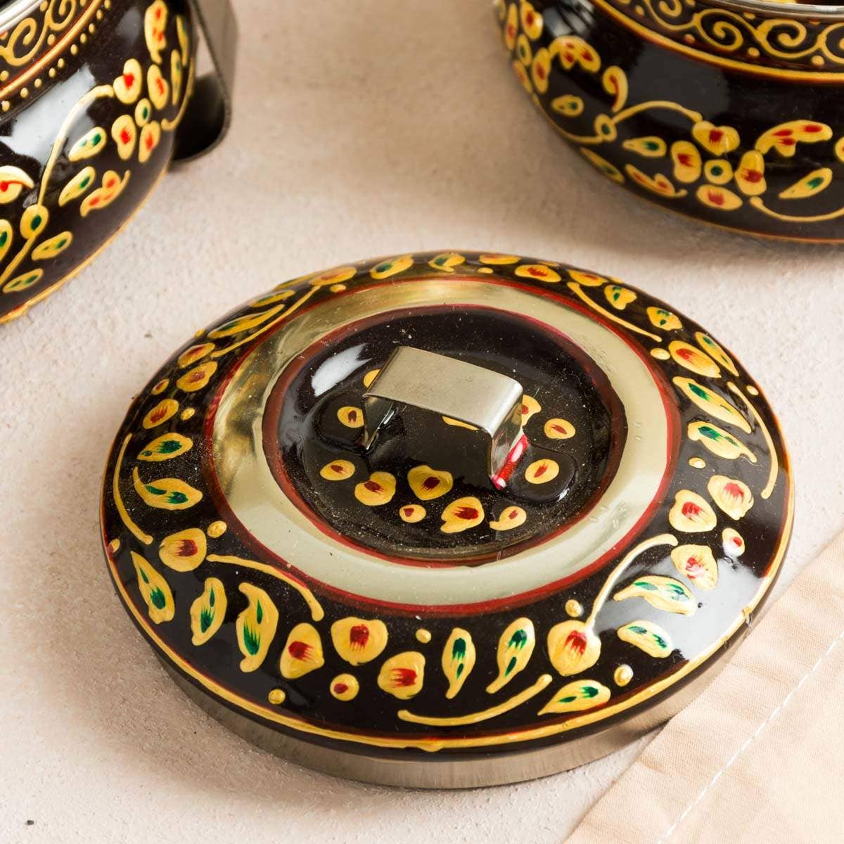 Mytri Designs – wholesale Food storage container – Tiffin Box with Three Tiers5