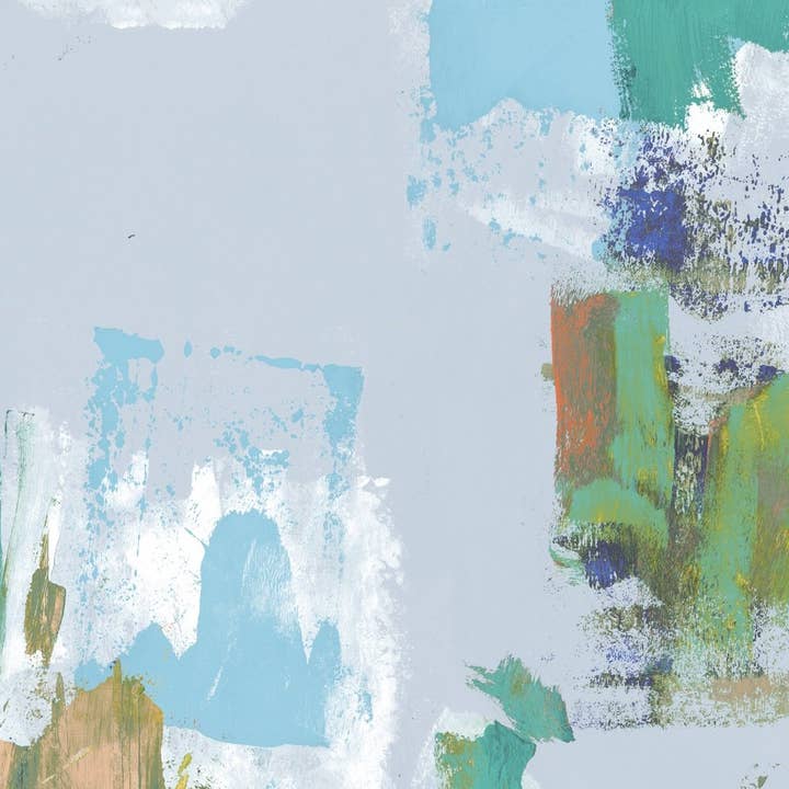 Azul Pastel Papel pintado abstracto pictorescente - Azul pastel de venta al por mayor en Faire2