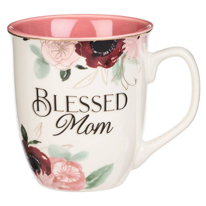 Christian Art Gifts - Wholesale Coffee Mug - Mug Pink Floral Blessed Mom
