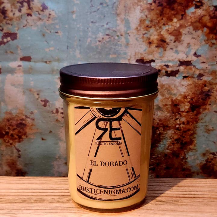 El Dorado 8 oz Candle for wholesale by Rustic Enigma