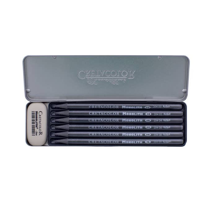 MacPherson's - Wholesale Pencil - Cretacolor Monolith Graphite 7-Piece Set, Graphite & Eraser