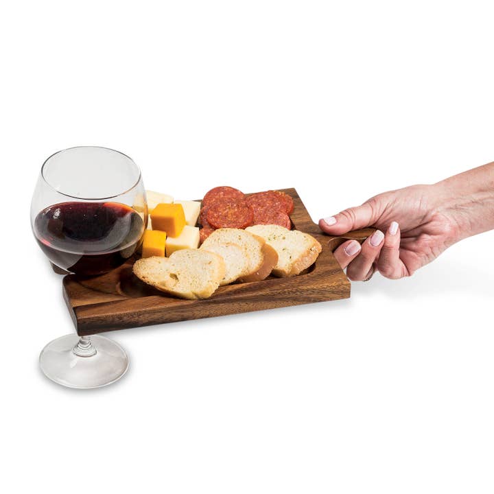 Kalmar Home - Wholesale Cheese Board - Interlocking Charcuterie Board/Wine Glass Holder