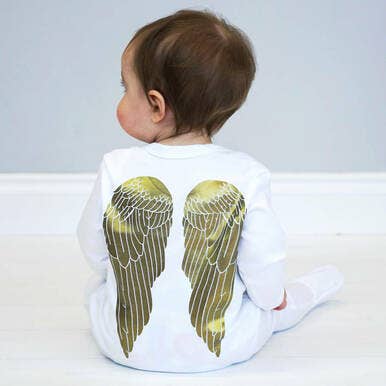Sparks and Daughters – Engroshandel Natdragt – til baby – Engel Wings Baby Sleepsuit