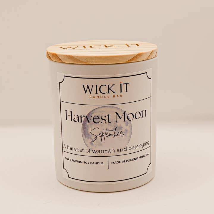 Skördemåne (september) | 9oz sojaljus för wholesale av Wick It Candle Bar
