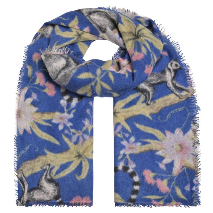 Cashmere sjal Lemuren-cs i kongeblå for engroshandel hos cute stuff GmbH