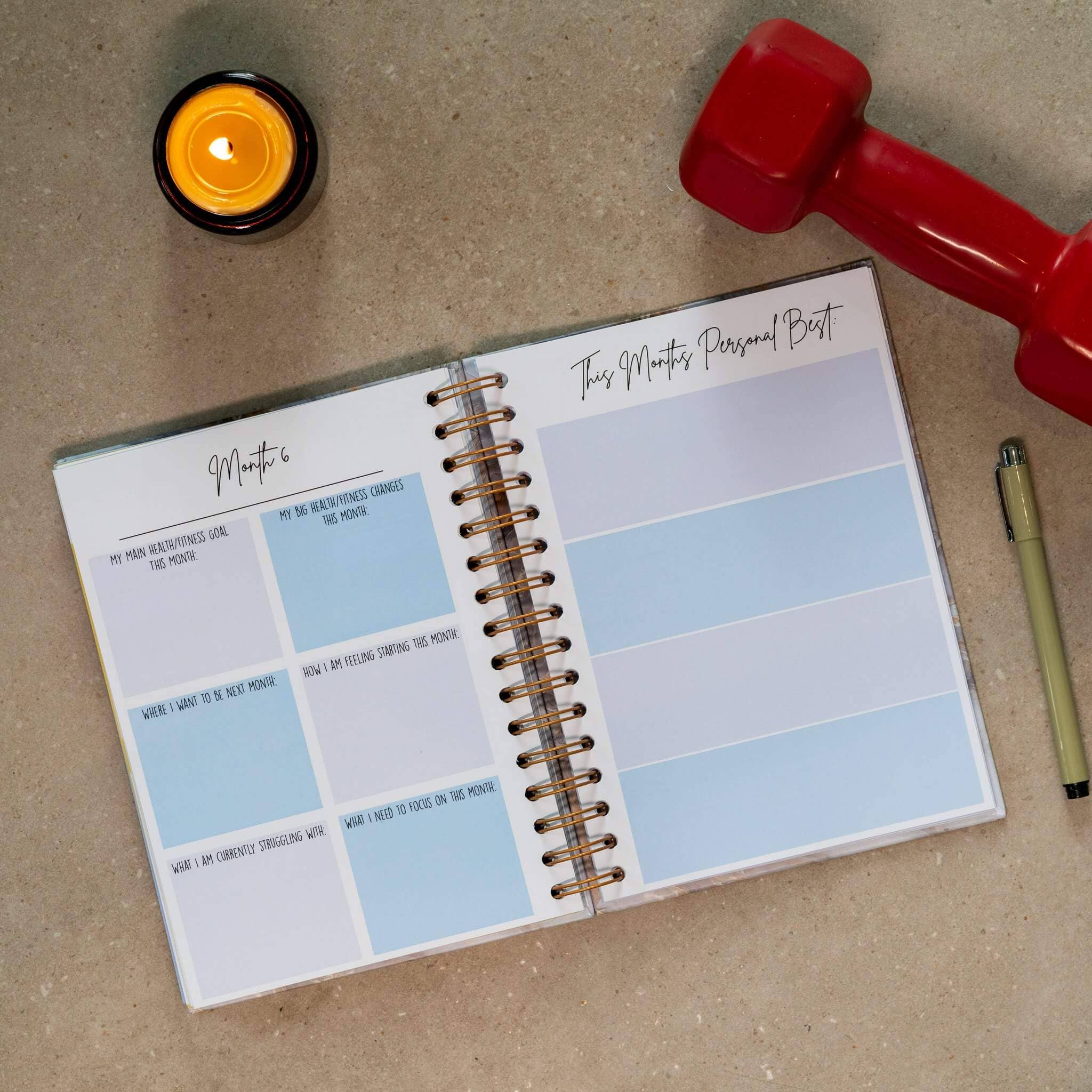 GirlGottaChange - Wholesale Planner - Live Your Best Life' 6-Month Undated Fitness Planner7